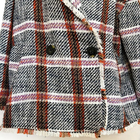 NWOT ANTHRO EVA FRANKO “CARRIE” DOUBLE BREASTED PLAID JACKET - Picture 5 of 15